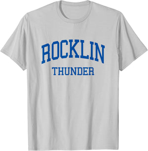 Rocklin High School HS Rocklin CA Retro T-Shirt - T-Shirt | Ash