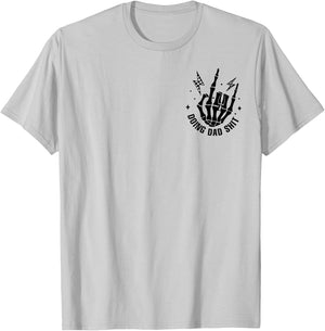 (2 Sided) Doing Dad Shit Funny Skeleton Toilet T-Shirt - T-Shirt | Ash