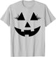 Funny Jack o Lantern pumpkin face eyelashes for Halloween T-Shirt - T-Shirt | Ash
