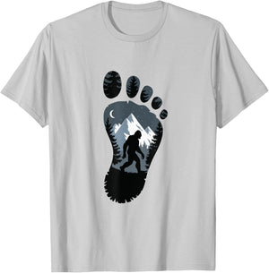 Bigfoot Footprint Mythology T-Shirt - T-Shirt | Ash