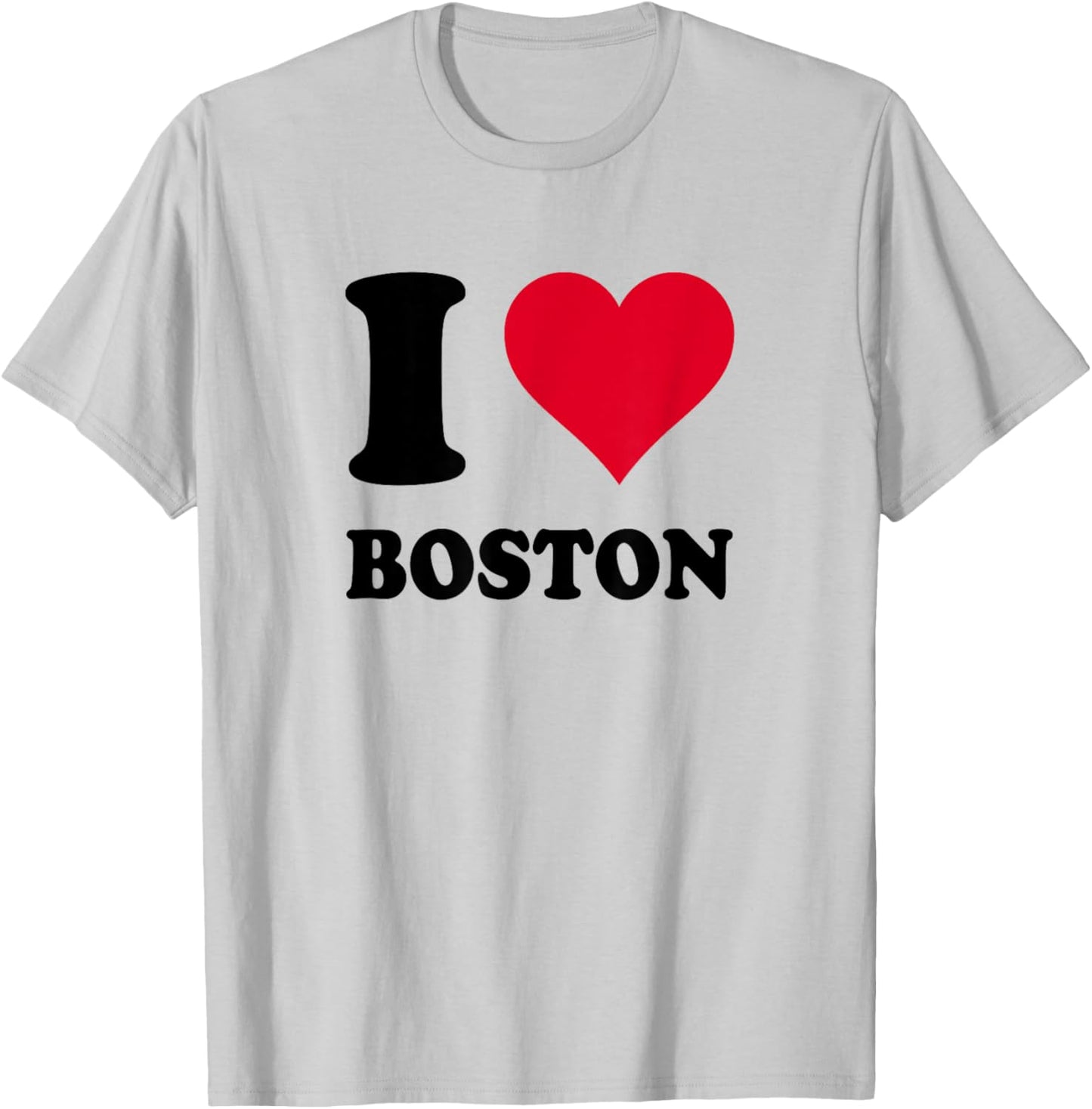 I Love Boston T-Shirt - T-Shirt | Ash