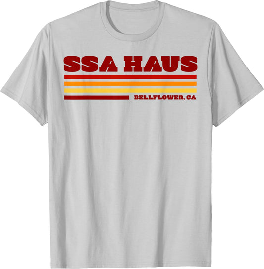 SSA House Retro Bellflower Lifestyle T-Shirt - T-Shirt | Ash