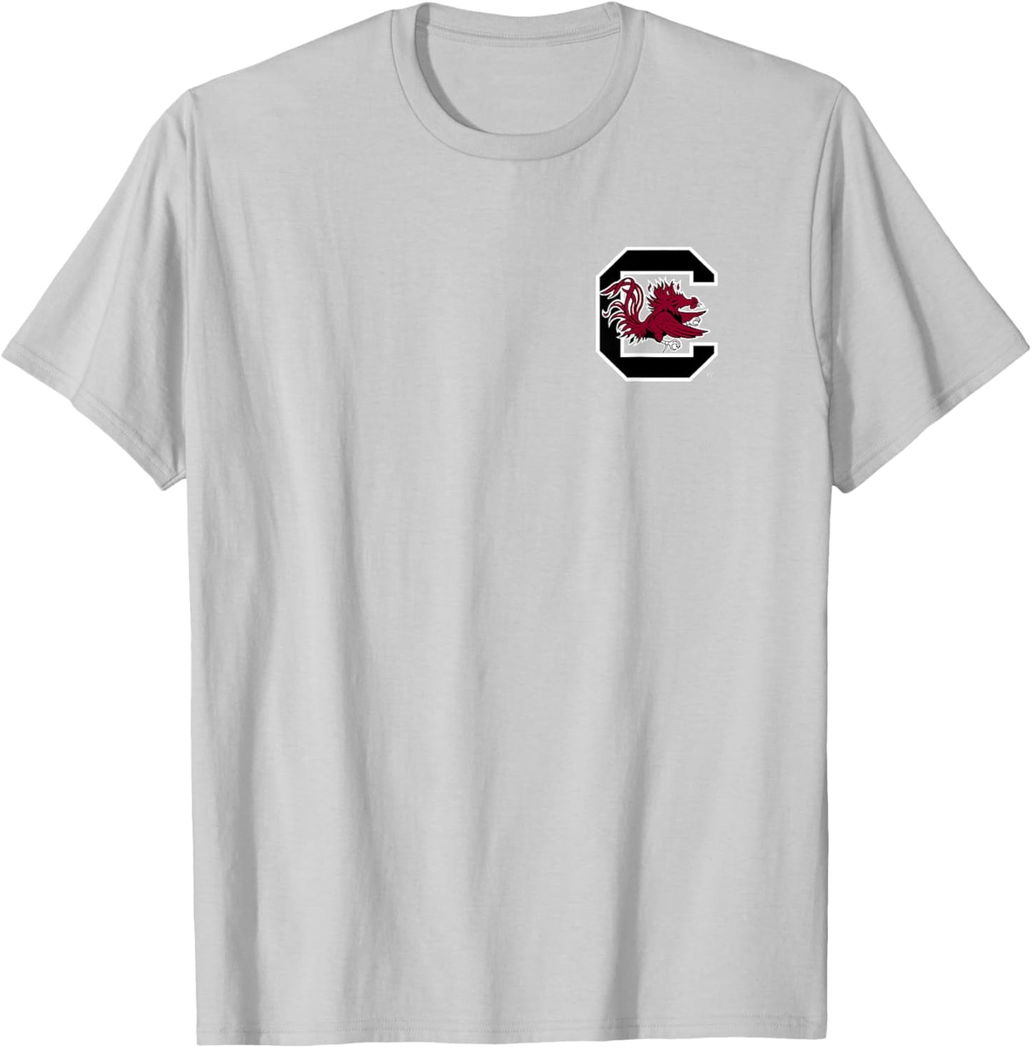 South Carolina Gamecocks Front/Back Football Heather Gray T-Shirt - T-Shirt | Ash