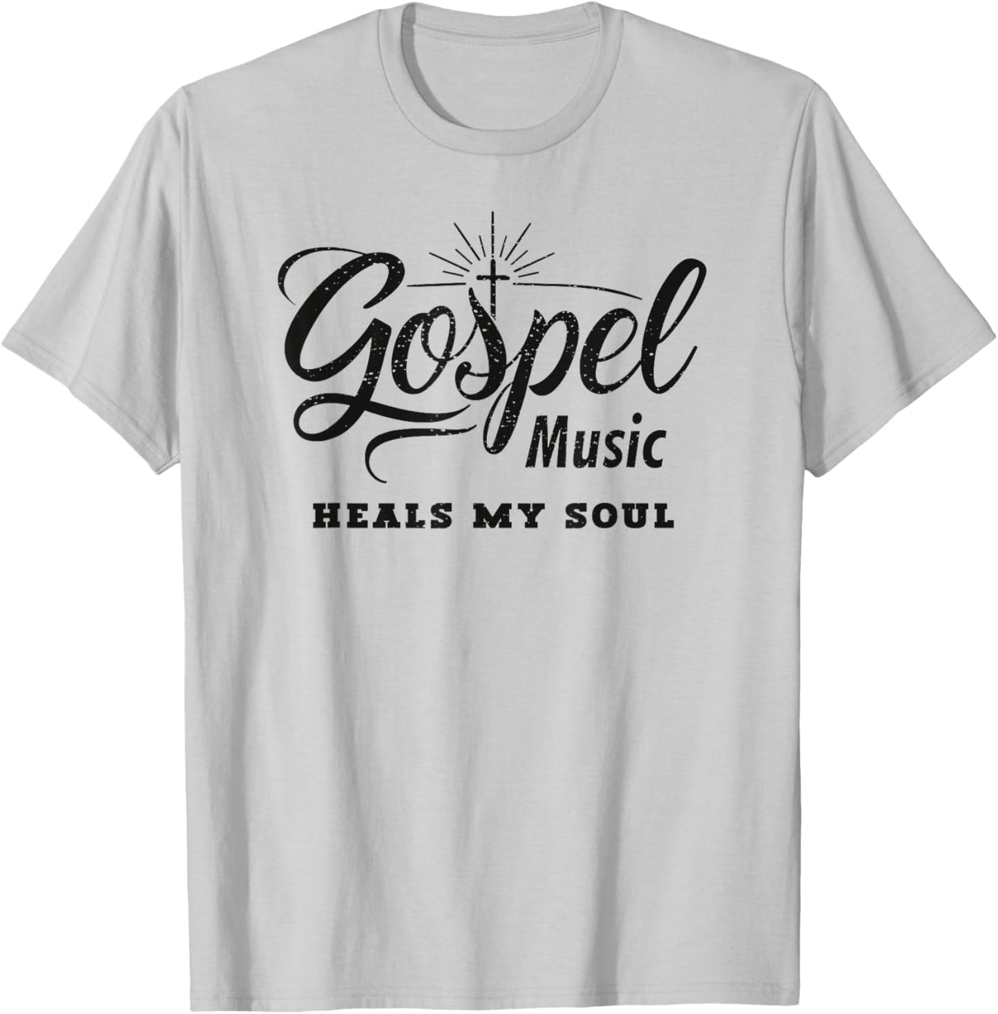 Gospel Music Heals My Soul Christian T-Shirt - T-Shirt | Ash