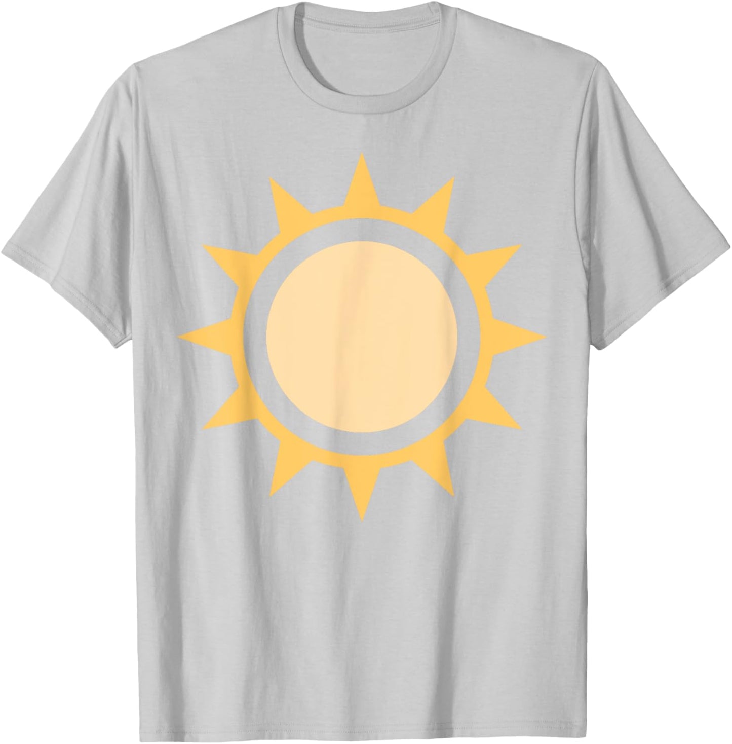 Sun Simple Sun Icon Design For Sunshine Summer Fun T-Shirt - T-Shirt | Ash