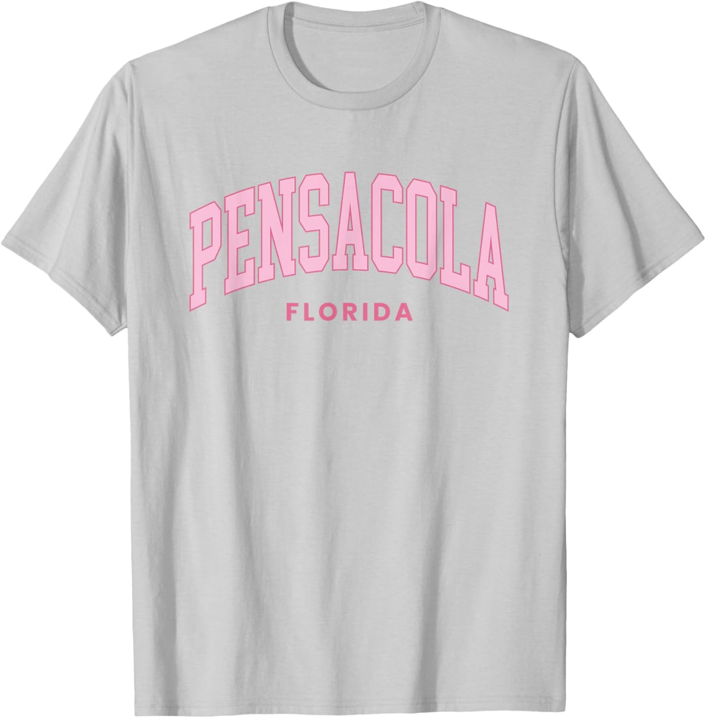 Pensacola Florida Retro Preppy Throwback Girls Pink T-Shirt - T-Shirt | Ash