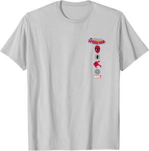 Spider-Man - Stacked Icons T-Shirt - T-Shirt | Ash