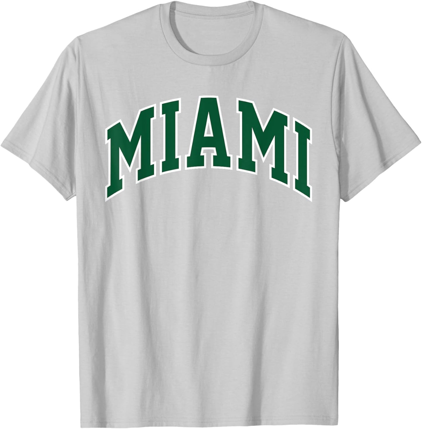 Retro Miami Men Miami Women Vintage Green White FL Souvenir T-Shirt - T-Shirt | Ash