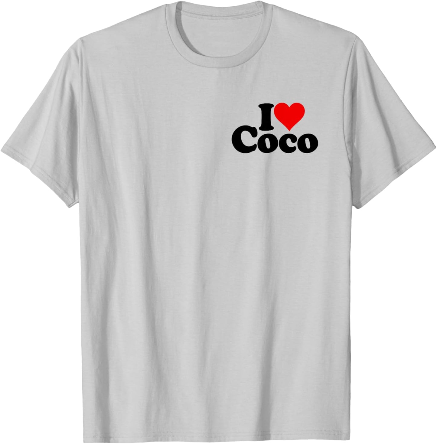 I Love Heart Coco T-Shirt - T-Shirt | Ash