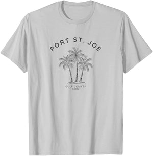 Port St. Joe Florida FL Beach Vacation 70s Vintage Palm Tree T-Shirt - T-Shirt | Ash