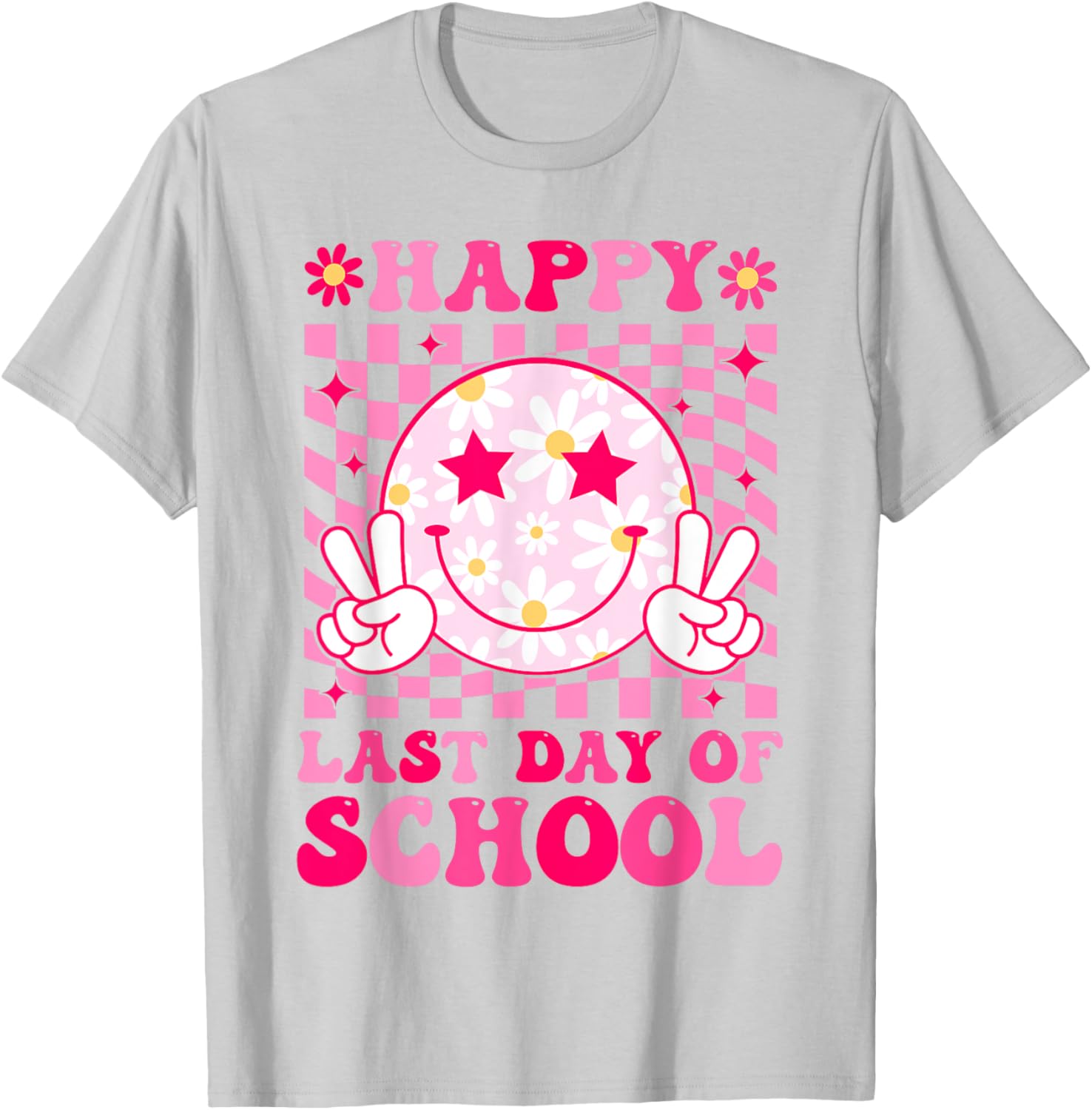 Happy Last Day of School Teacher Boys Girls Kids Graduation T-Shirt - T-Shirt | Ash