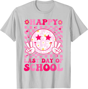 Happy Last Day of School Teacher Boys Girls Kids Graduation T-Shirt - T-Shirt | Ash