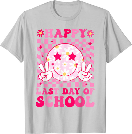 Happy Last Day of School Teacher Boys Girls Kids Graduation T-Shirt - T-Shirt | Ash