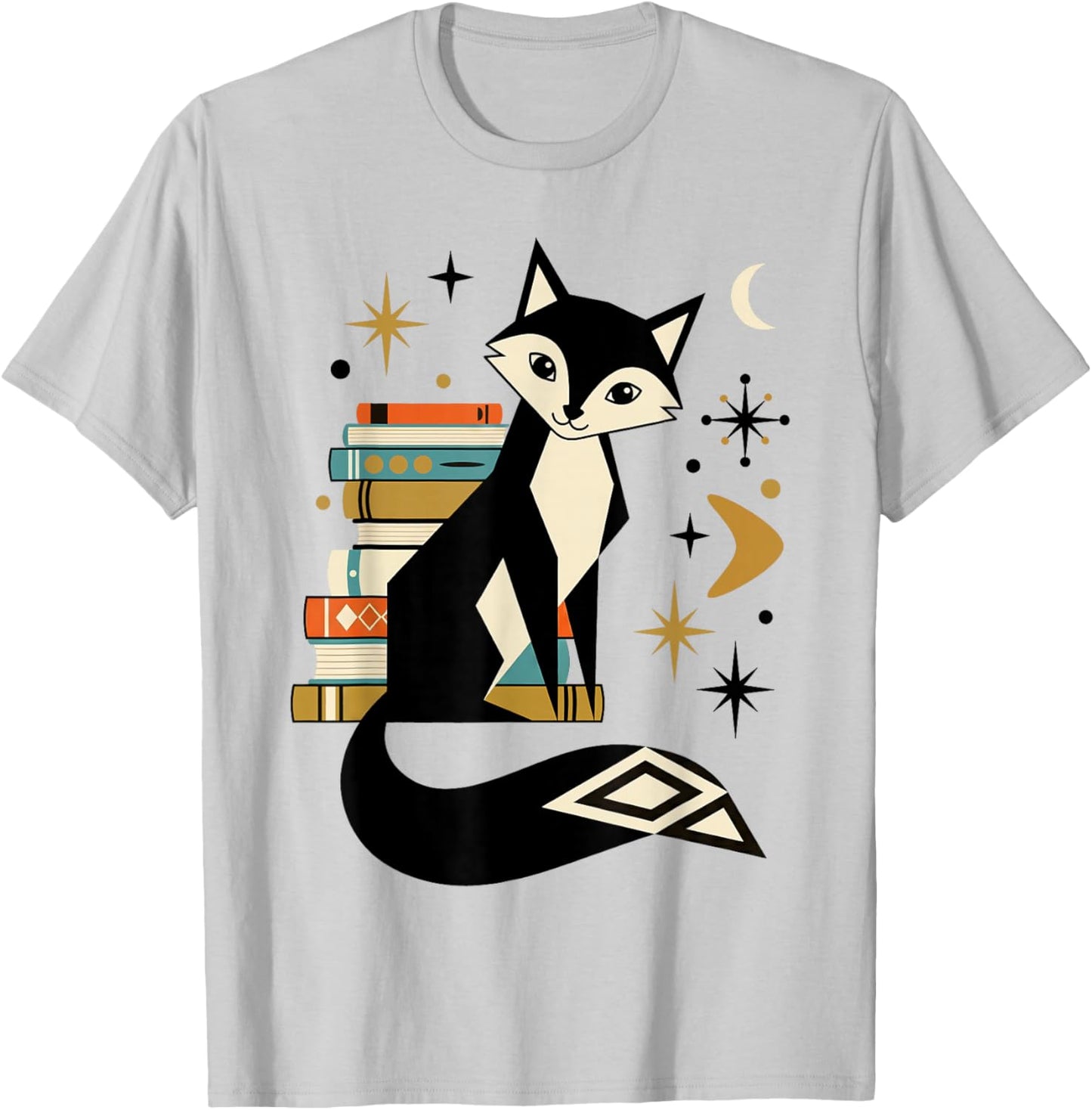Vintage Retro Mid-Century Modern Look Fox 50s 60s Style T-Shirt - T-Shirt | Ash