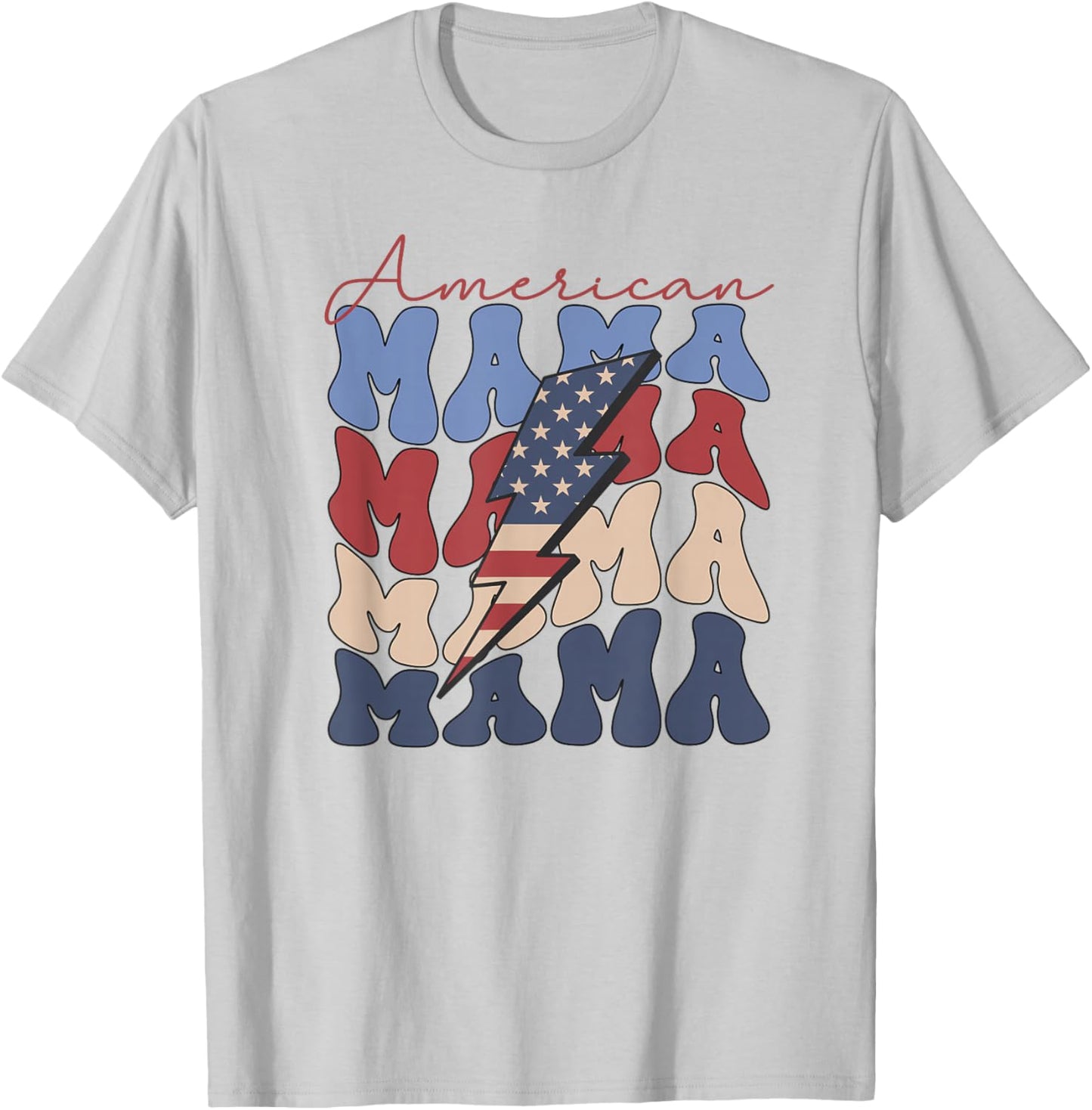 American Mama, 4th Of July, Fourth of July, Patriotic, USA Men T-Shirt - T-Shirt | Ash