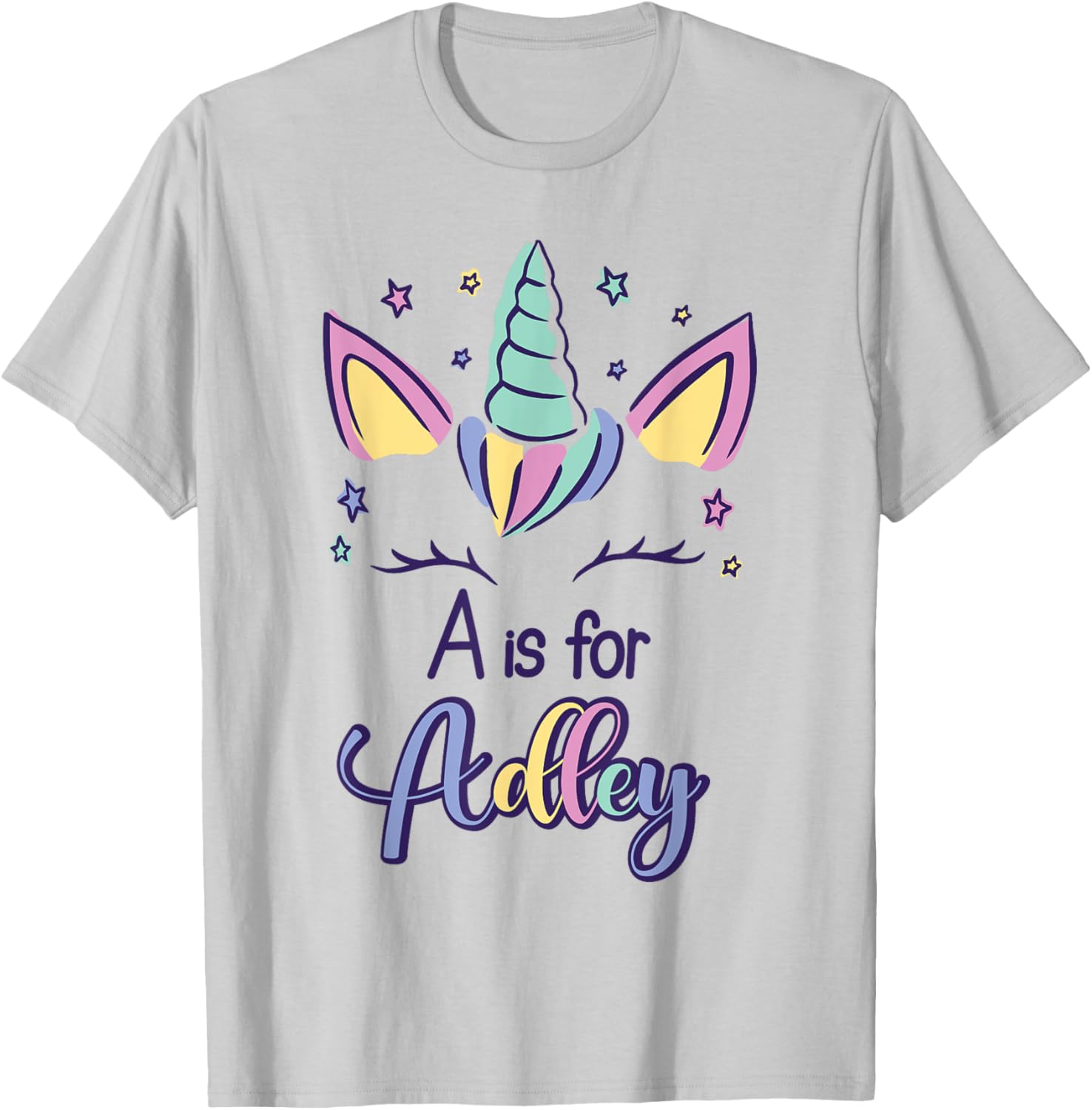 First Name Adley Personalized A Is For Adley T-Shirt - T-Shirt | Ash