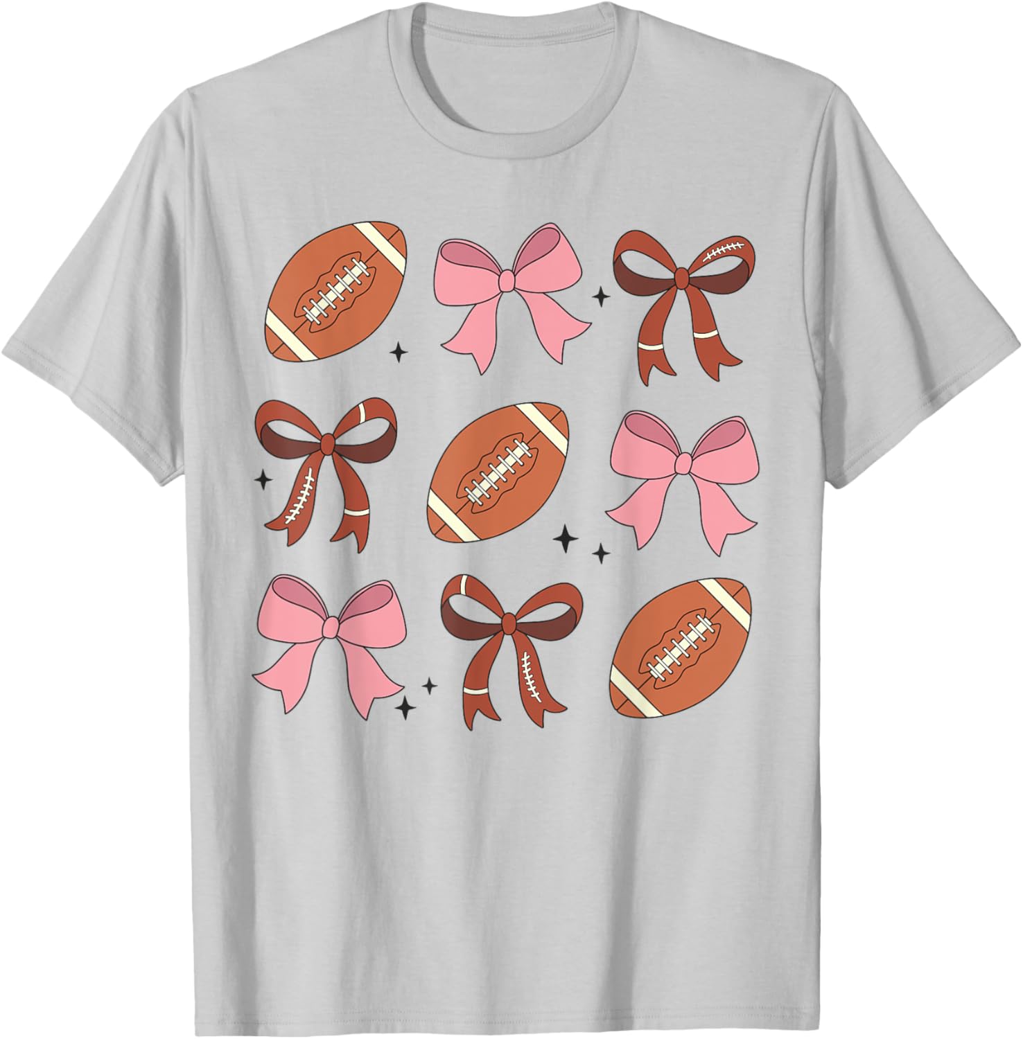 Vintage Football Coquette Pink Girls Sport T-Shirt - T-Shirt | Ash