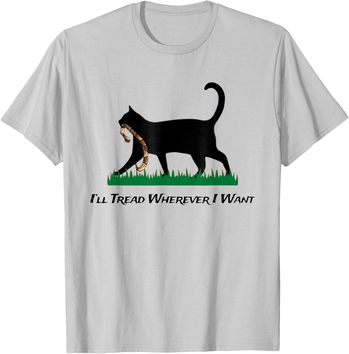 Kamala Lady Cat 2024 I'll Tread Wherever I Want T-Shirt - T-Shirt | Ash