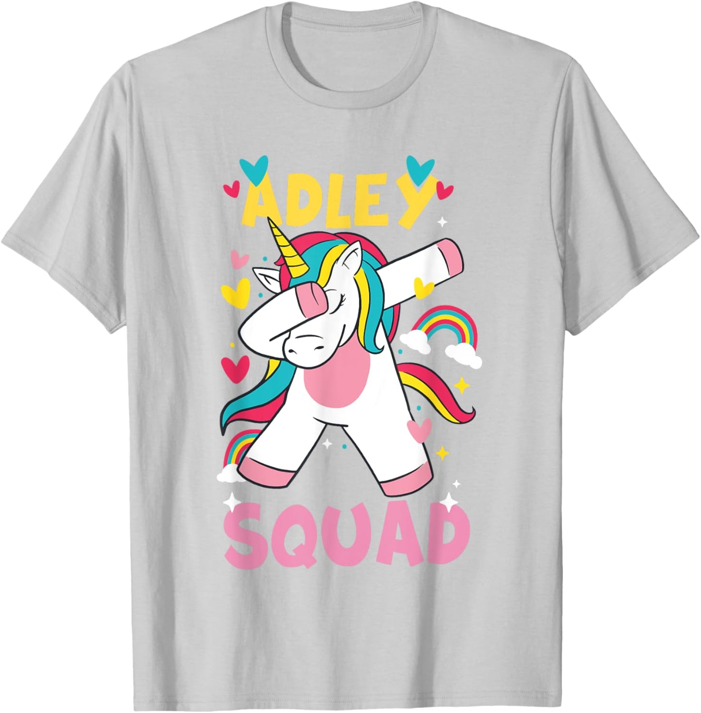 Adley Merch Unicorn Design T-Shirt - T-Shirt | Ash