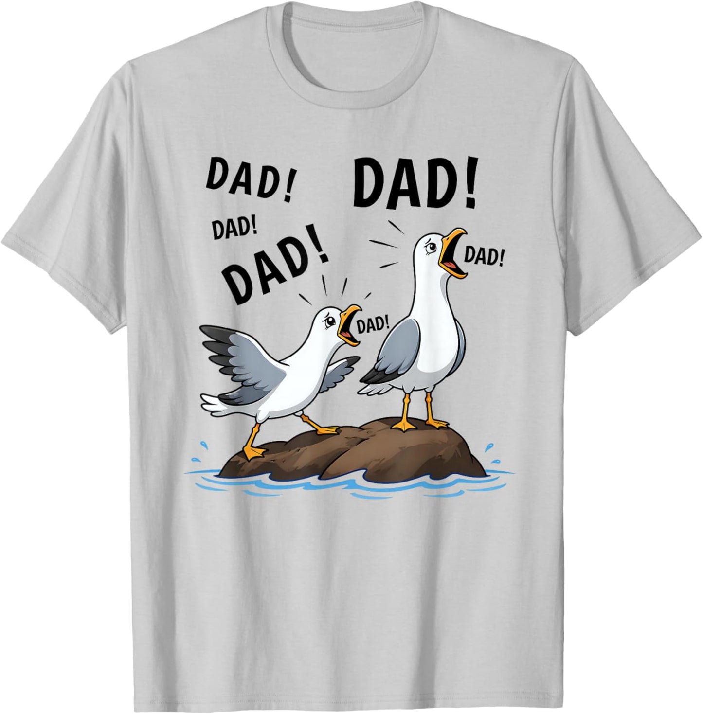 Papa Möwe Funny Daddy Möwen Vatertag Humor Cool T-Shirt - T-Shirt | Ash