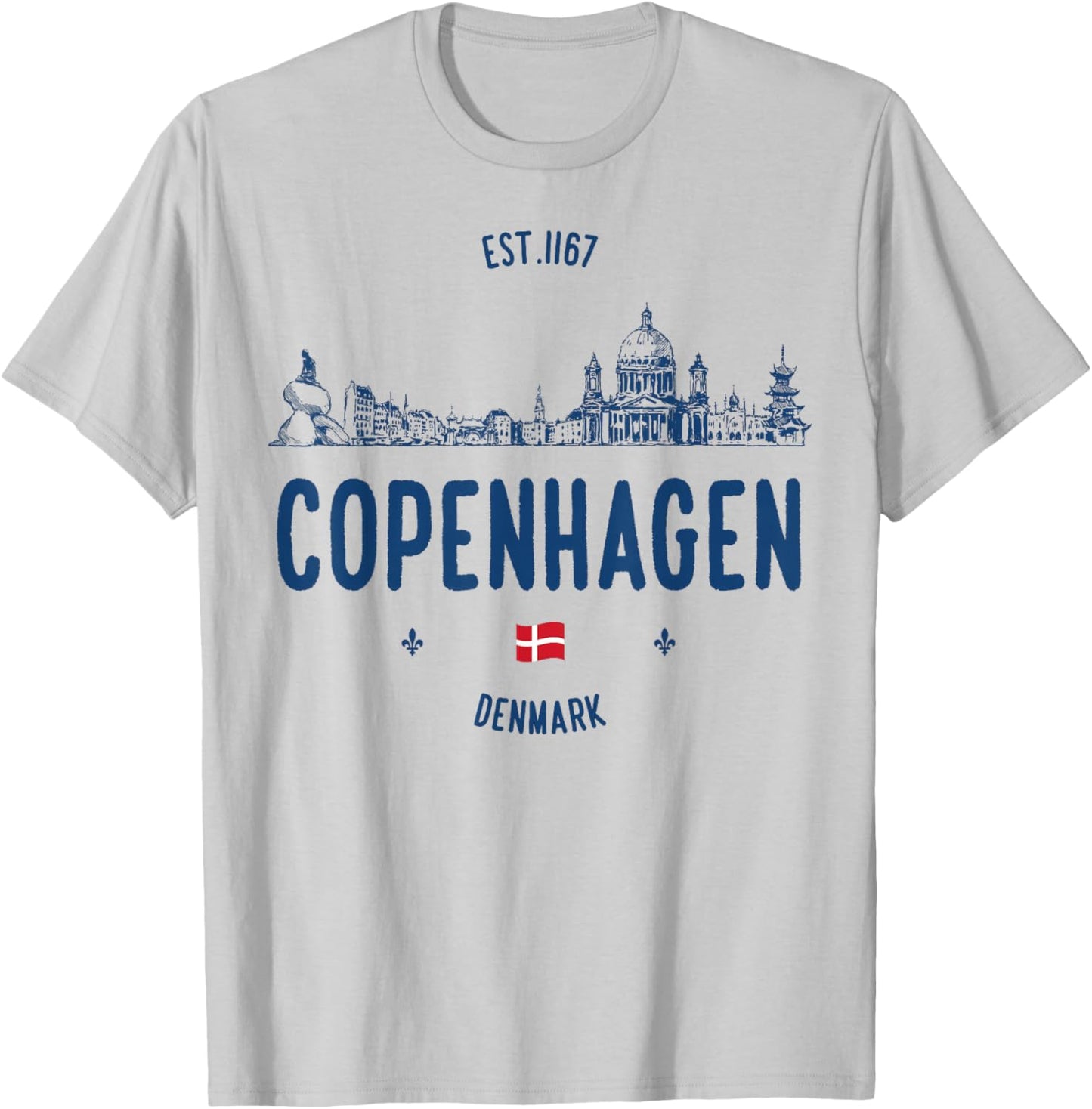 Copenhagen Denmark Travel T-Shirt - T-Shirt | Ash