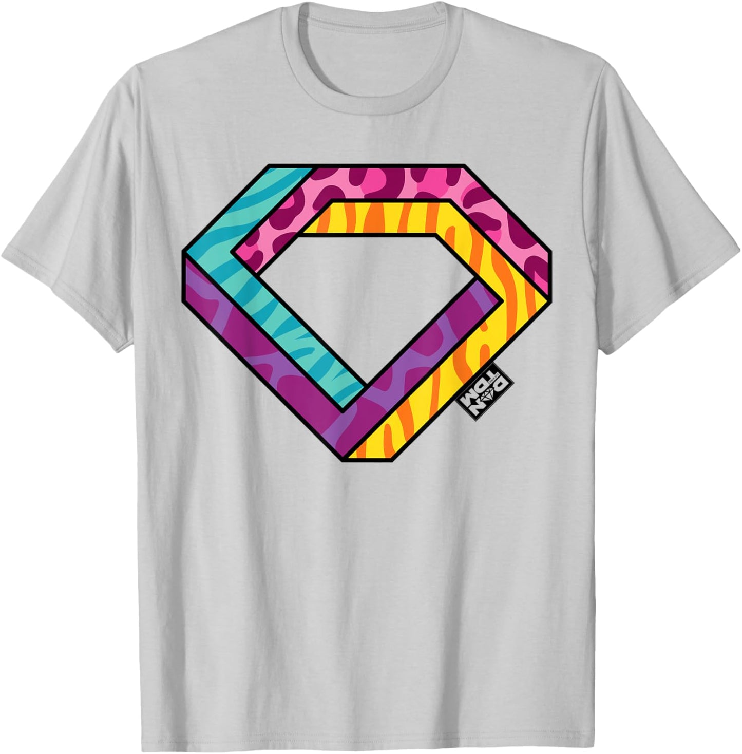 DanTDM Retro Fill Large T-Shirt - T-Shirt | Ash