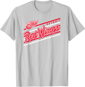 Detroit Red Wings Retro Performer Gray Officially Licensed T-Shirt - T-Shirt | Ash