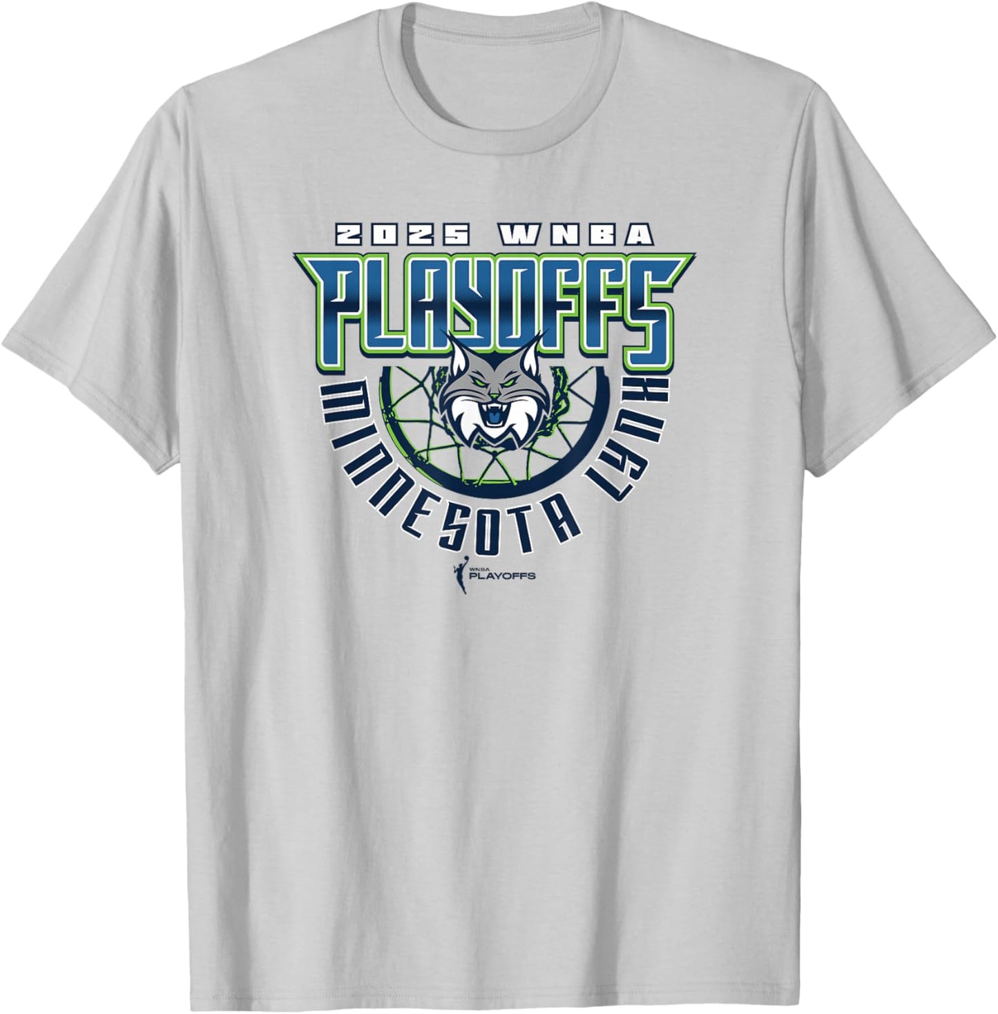 WNBA Official Minnesota Lynx 2025 Playoffs Above The Rim T-Shirt - T-Shirt | Ash