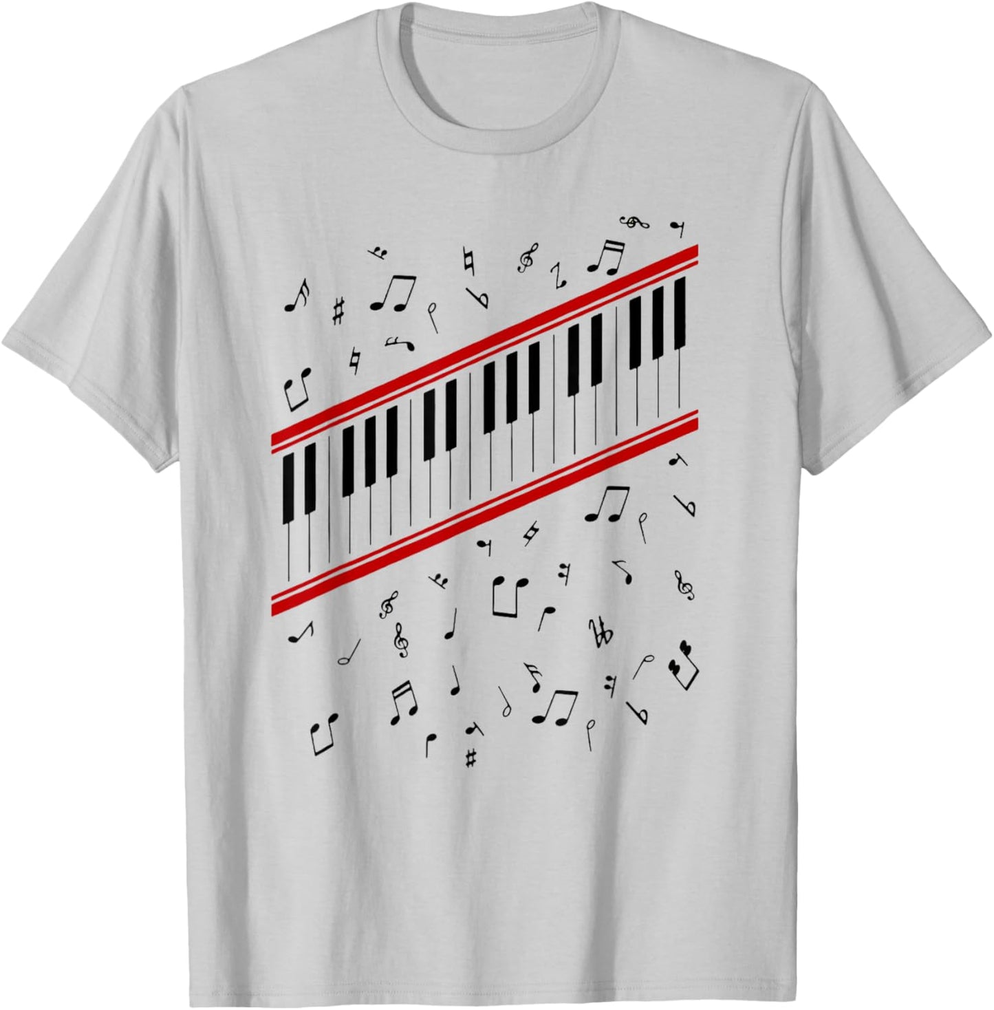 Piano Beat It Kostüm T-Shirt - T-Shirt | Ash