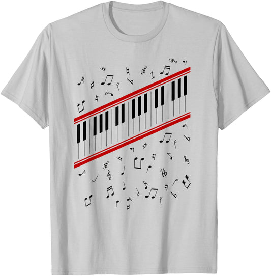 Piano Beat It Kostüm T-Shirt - T-Shirt | Ash
