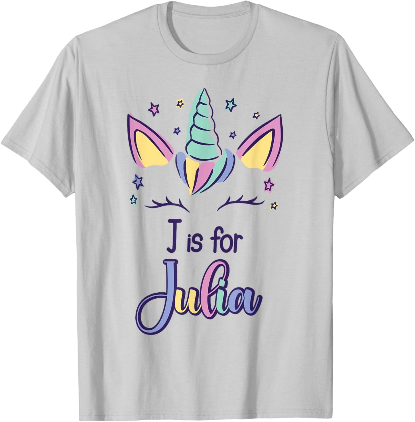 First Name Julia Personalized J Is For Julia T-Shirt - T-Shirt | Ash