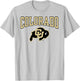 Elite Authentics Colorado Buffaloes Arched Logo Officially Licensed T-Shirt - T-Shirt | Ash