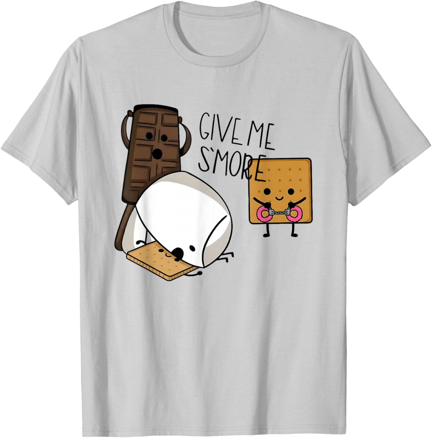Give me S'More Funny Adult Shirts S'More Joke T-Shirt - T-Shirt | Ash