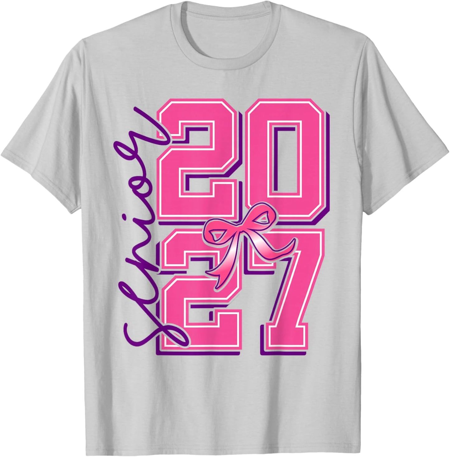 Senior Graduate Class 2027 The Final Year Pink fpr Girls T-Shirt - T-Shirt | Ash