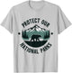 Protect Our National Parks Retro Forest Nature T-Shirt - T-Shirt | Ash
