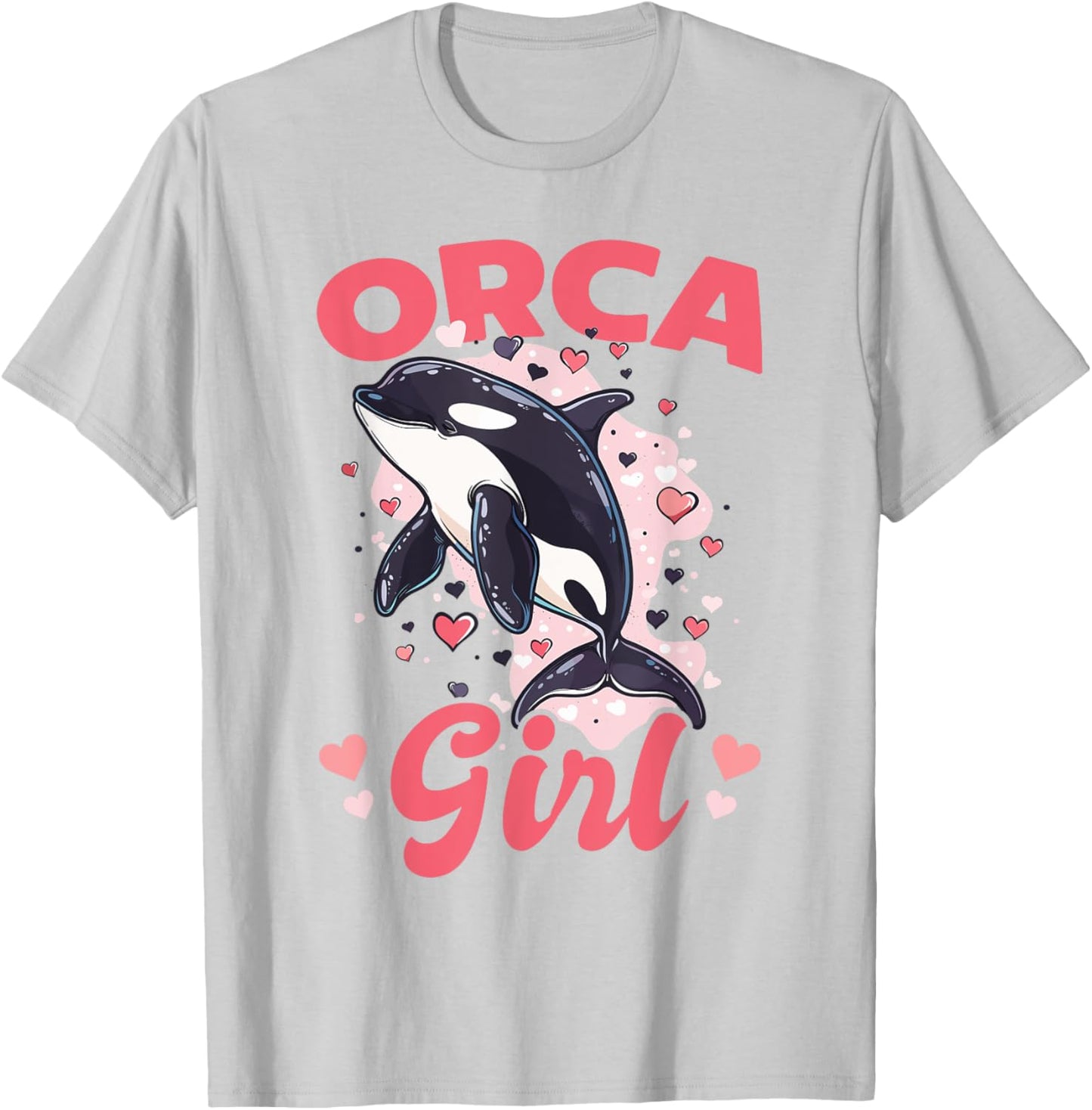 Funny Orca Animal Orca Girl T-Shirt - T-Shirt | Ash