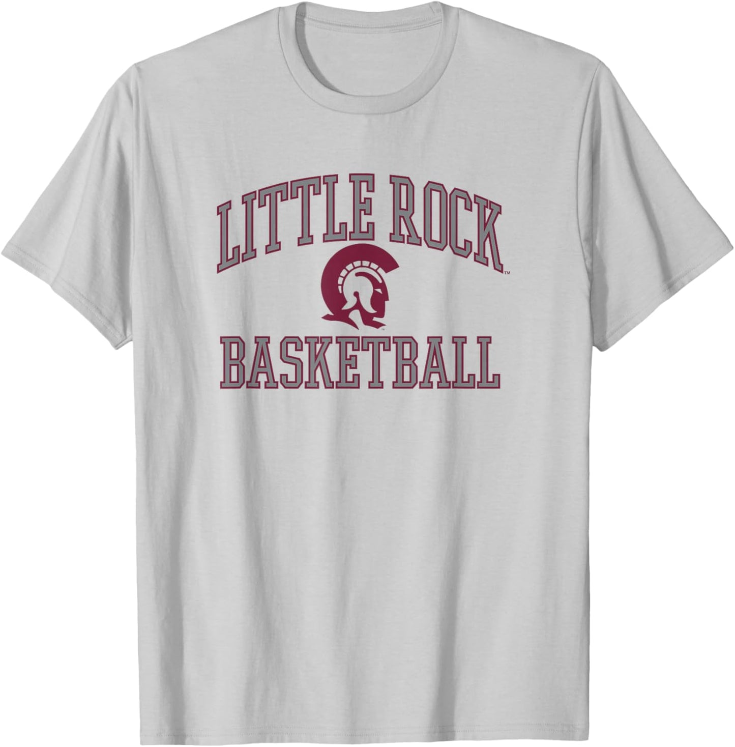 Arkansas Little Rock Trojans Basketball Screen White T-Shirt - T-Shirt | Ash
