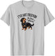 Funny Friends Low Places Black Long Haired Dachshund Lover T-Shirt - T-Shirt | Ash