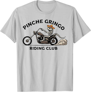 Pinche Gringo Riding Club Motorcycle Lizard T-Shirt - T-Shirt | Ash
