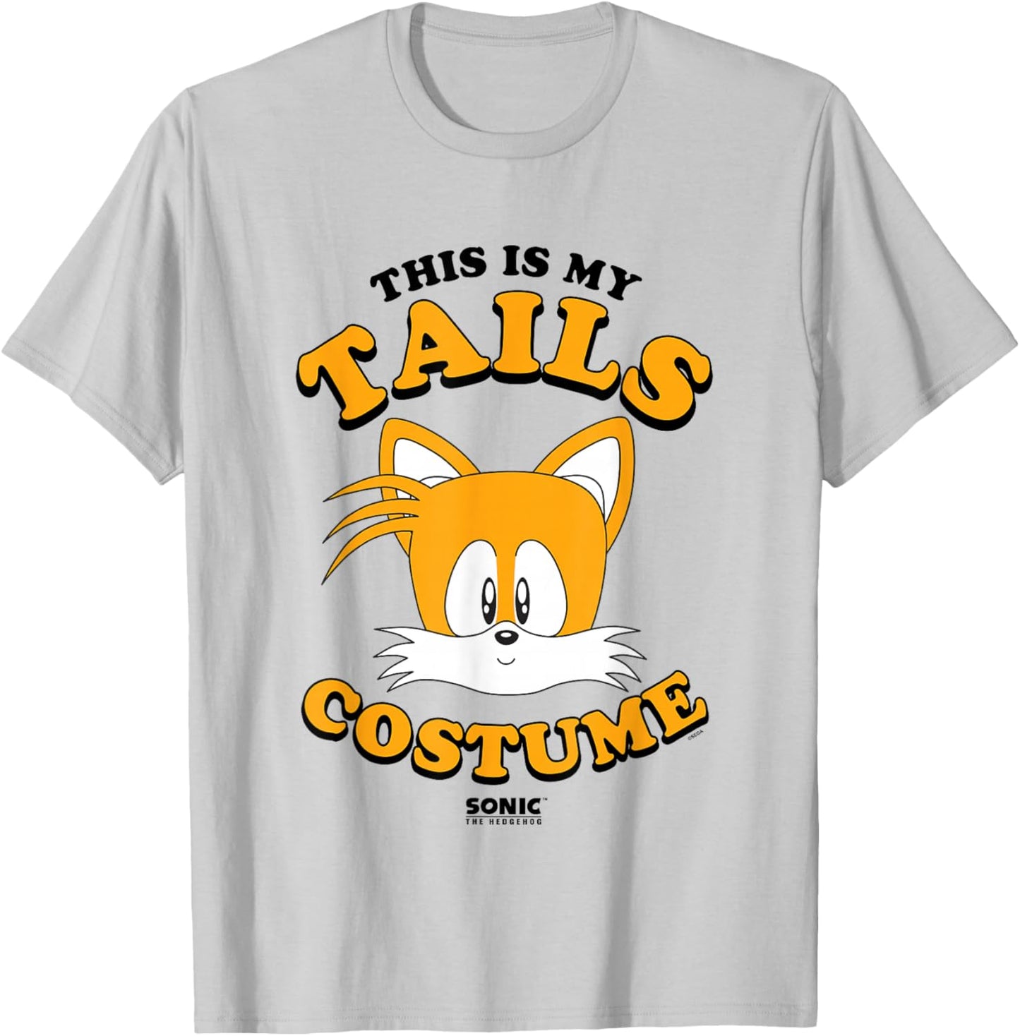 Sonic The Hedgehog Halloween This Is My Tails Retro Costume T-Shirt - T-Shirt | Ash