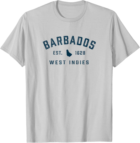 Vintage Barbados Preppy Throwback Retro Vacation Souvenir T-Shirt - T-Shirt | Ash