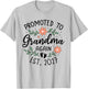 Promoted to Grandma Again 2027 2nd Time Grandma Announcement T-Shirt - T-Shirt | Ash