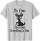 Funny Deer Lover It's Fine I'm Fine Everything is Fine T-Shirt - T-Shirt | Ash