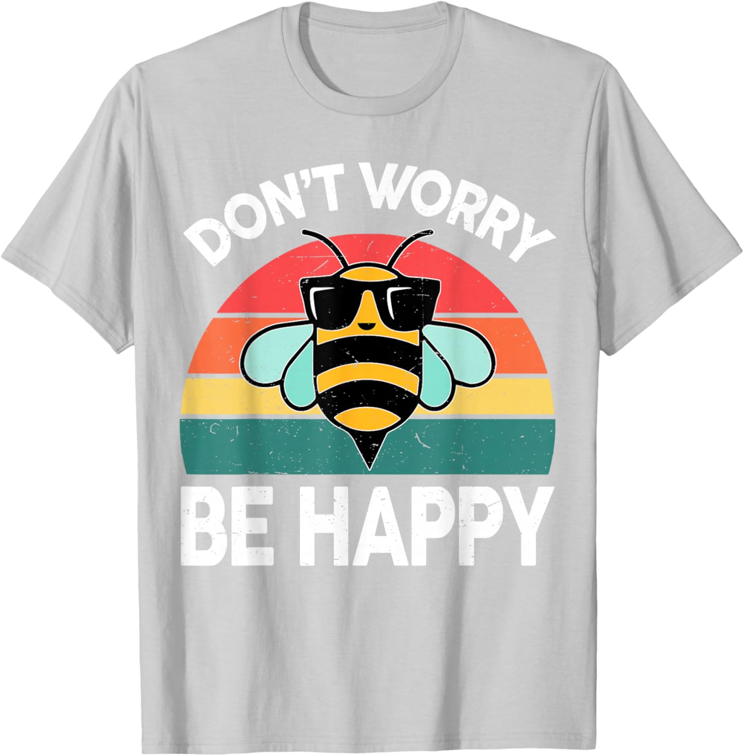 Toddler Bumble Don't Worry Bee Happy-Shirt Women BumbleBee T-Shirt - T-Shirt | Ash