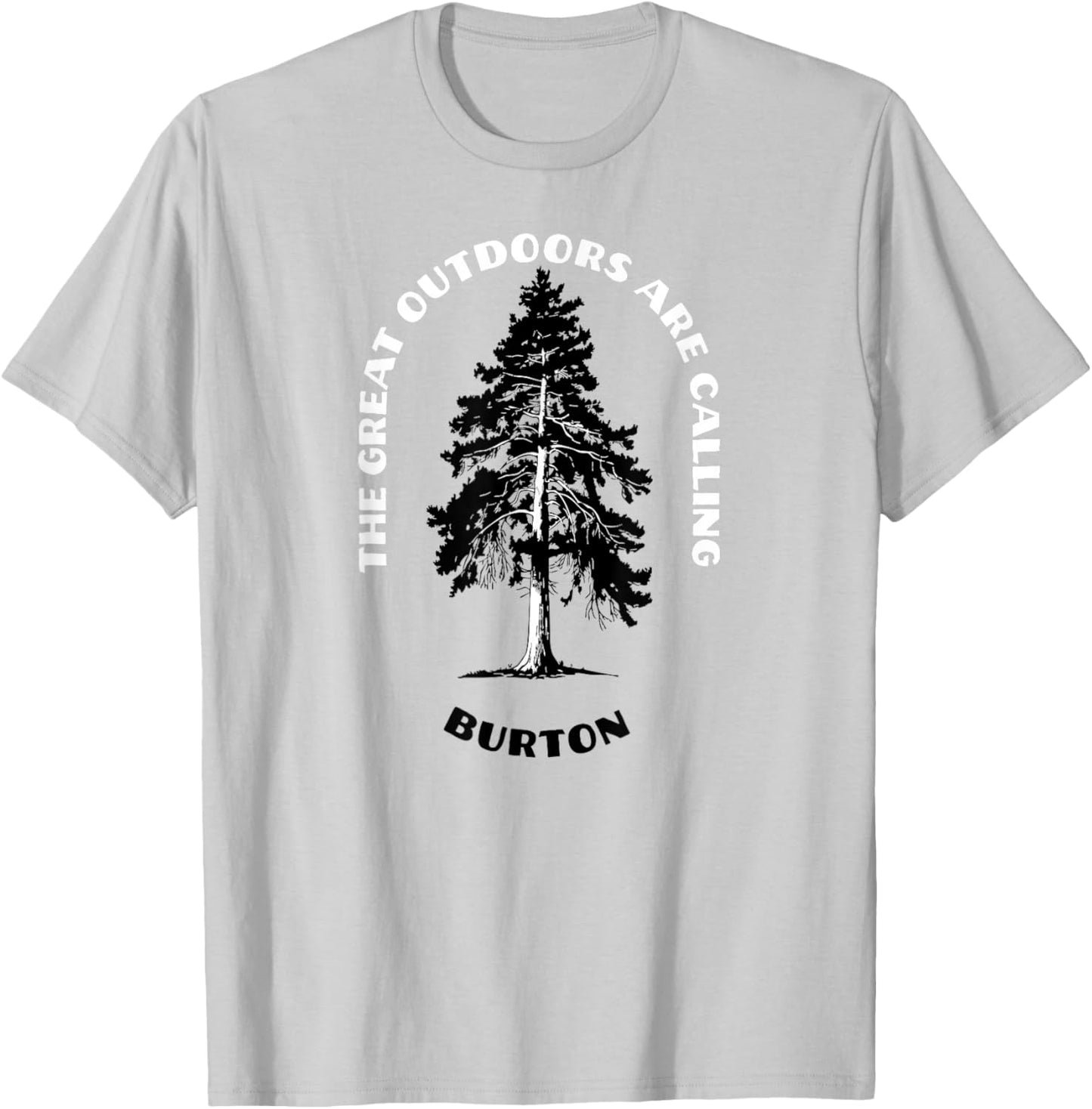 Burton The Great Outdoors Are Calling Tree Nature T-Shirt - T-Shirt | Ash