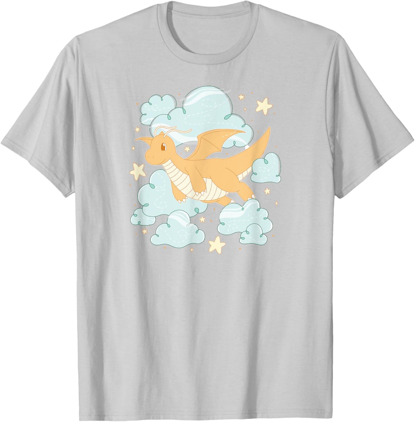 Pokémon - Celestial Pastel Dragonite Clouds White T-Shirt - T-Shirt | Ash