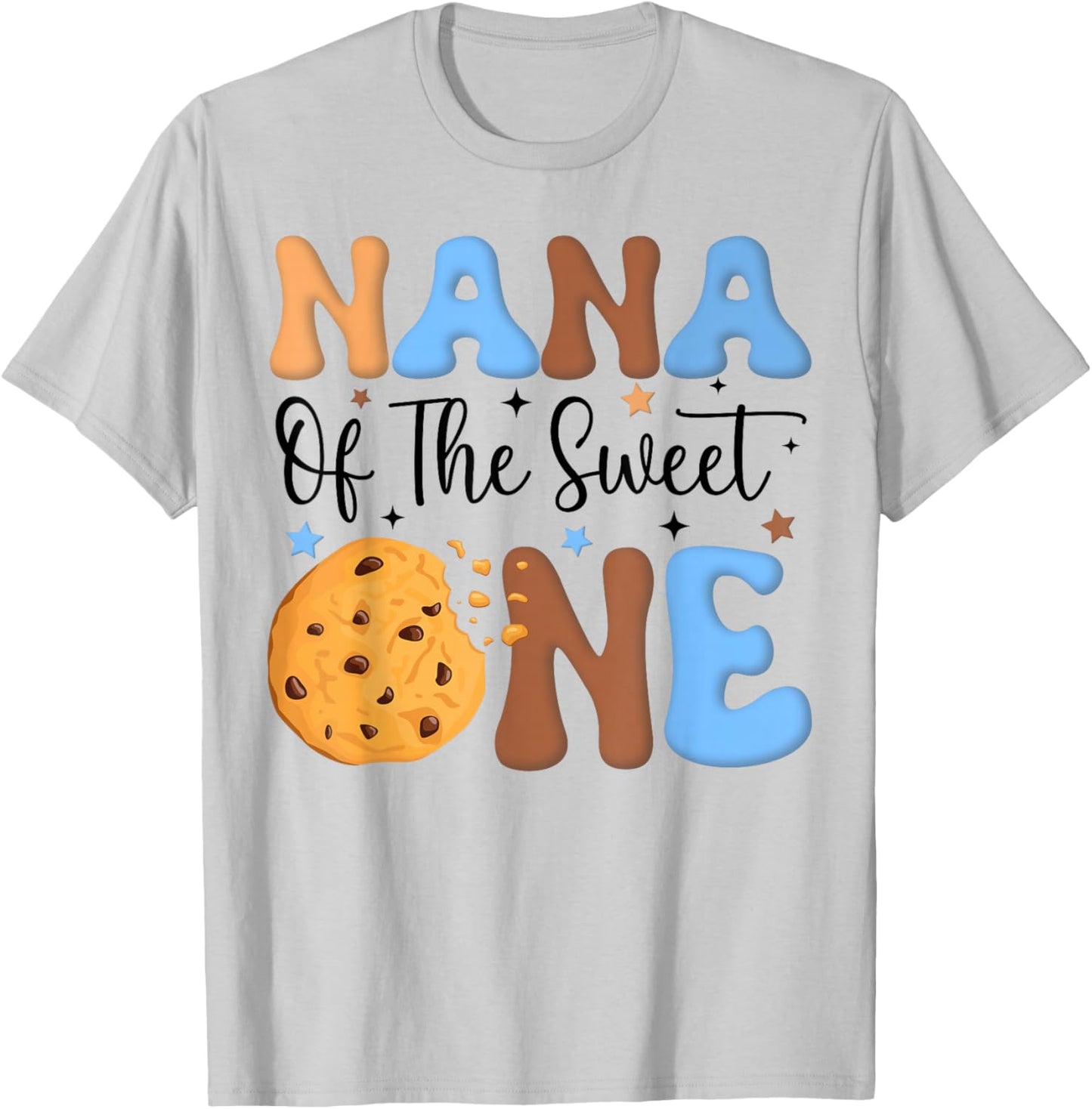 Nana of The Sweet One Cookies & Milk 1st Birthday Family T-Shirt - T-Shirt | Ash