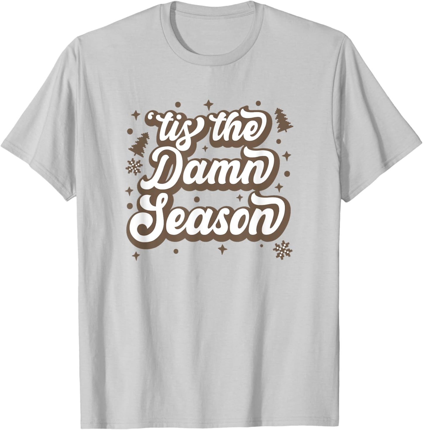 Tis the Damn Season Preppy Football Christmas College Girl T-Shirt - T-Shirt | Ash