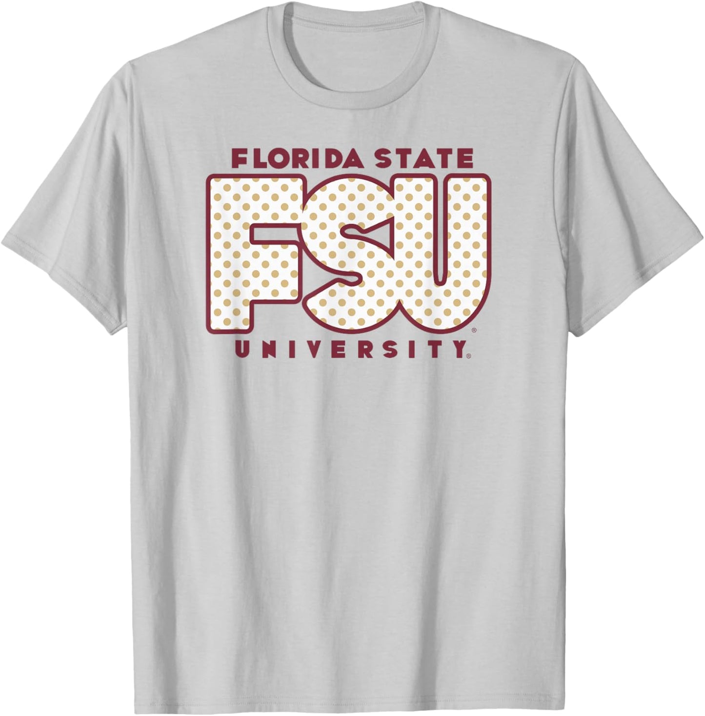 Florida State Seminoles Polka Dots Gray Officially Licensed T-Shirt - T-Shirt | Ash