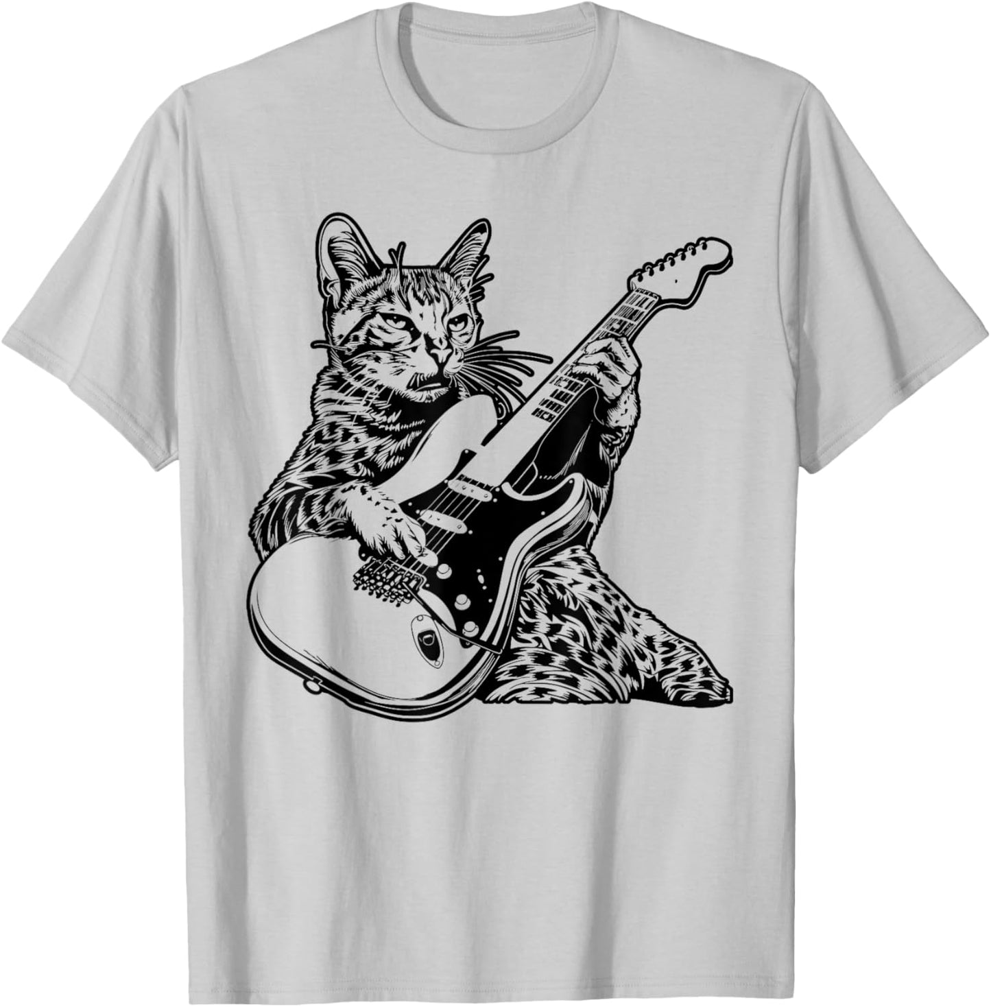 Cat Guitarist Guitar - Savannah Dad Mom Women T-Shirt - T-Shirt | Ash